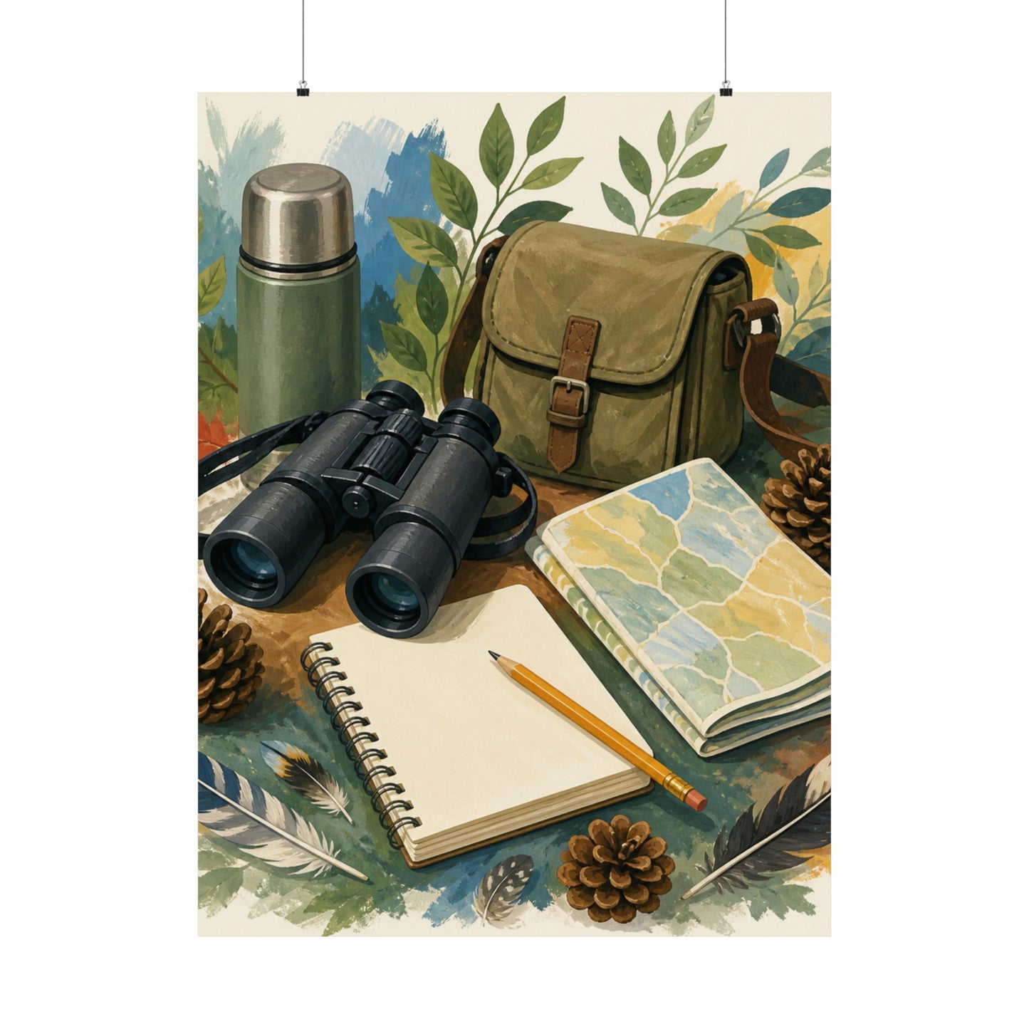Peaceful Birdwatching Hobby Art Poster