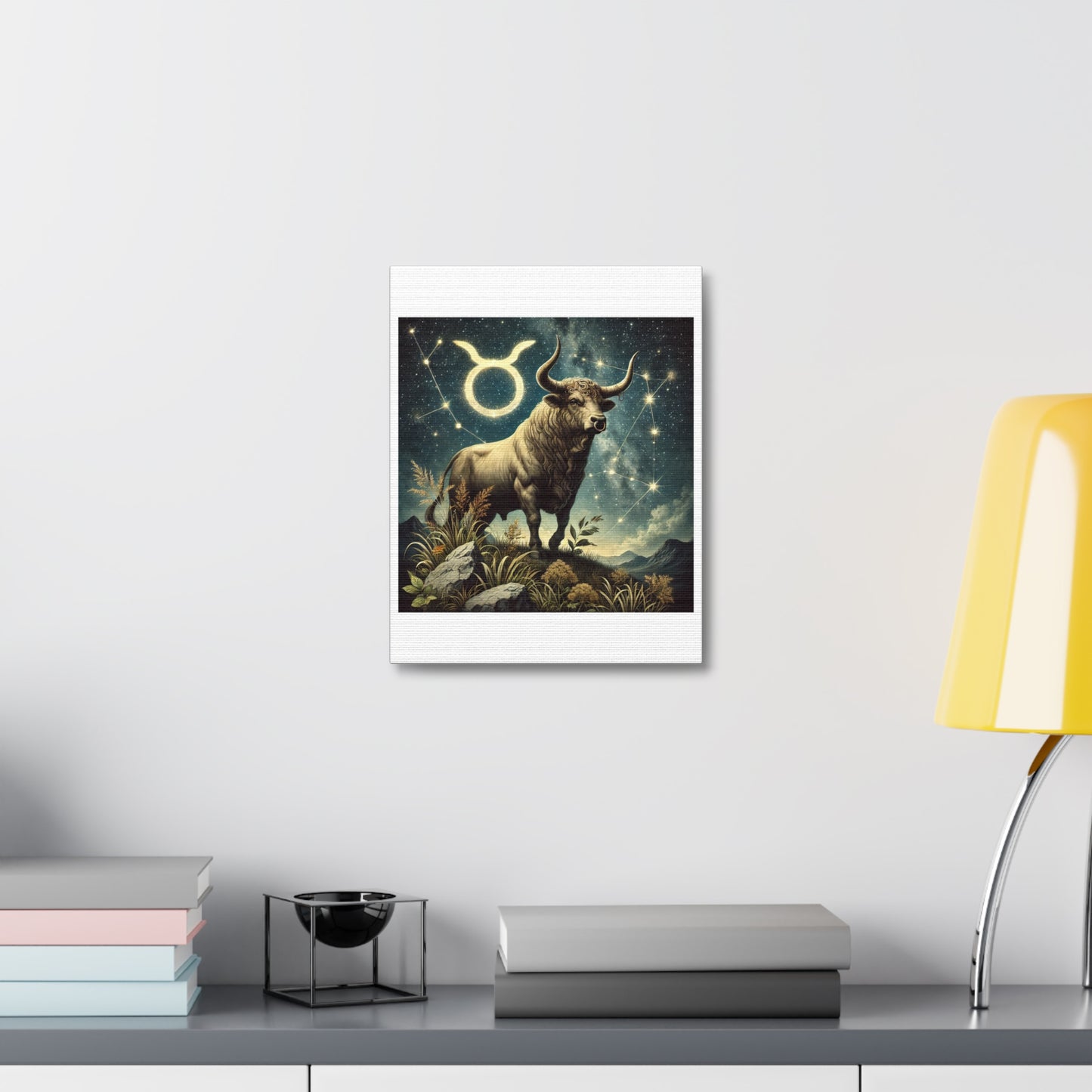 Taurus Bull Constellation Celestial Canvas Wall Art
