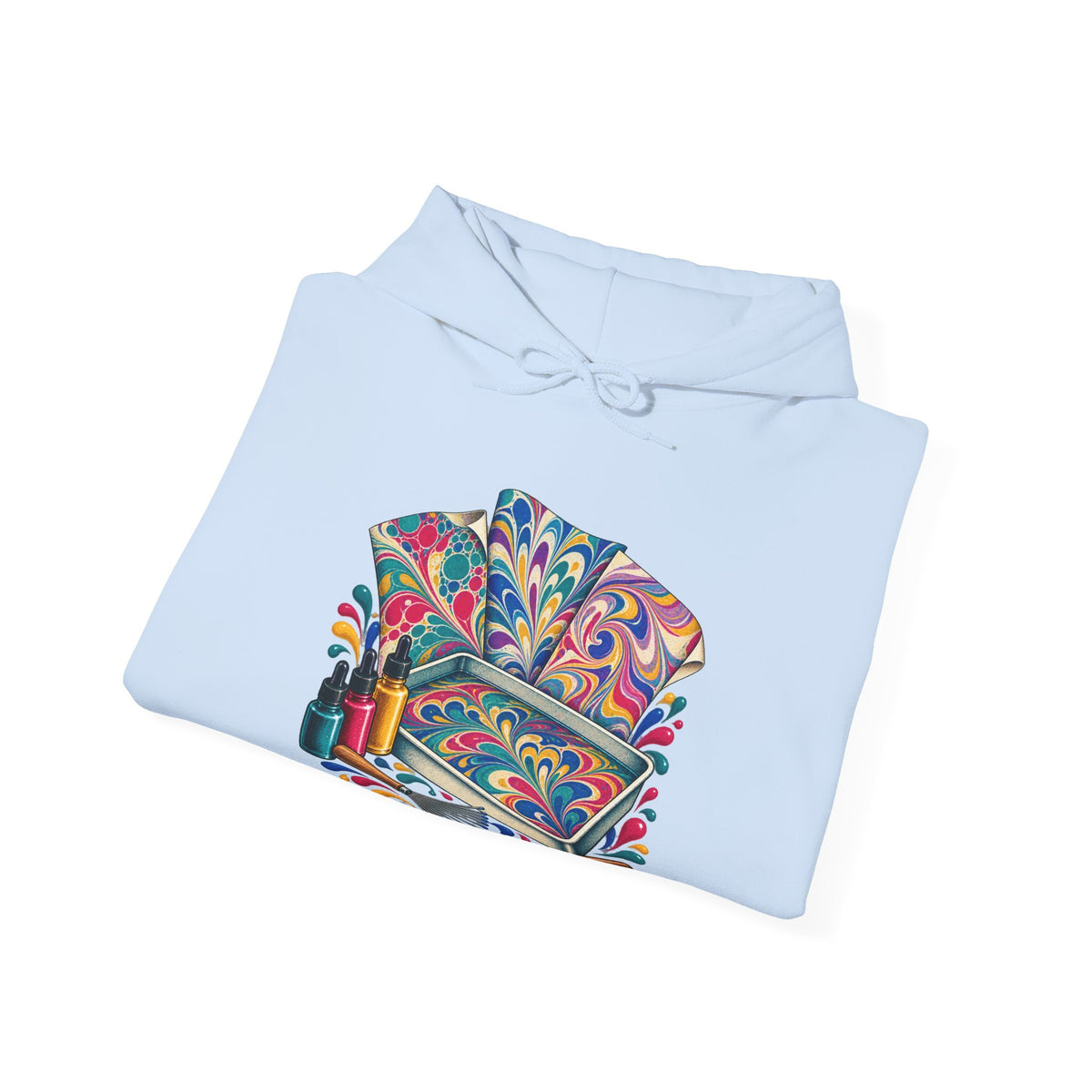 Colorful Paper Marbling Workshop Hoodie