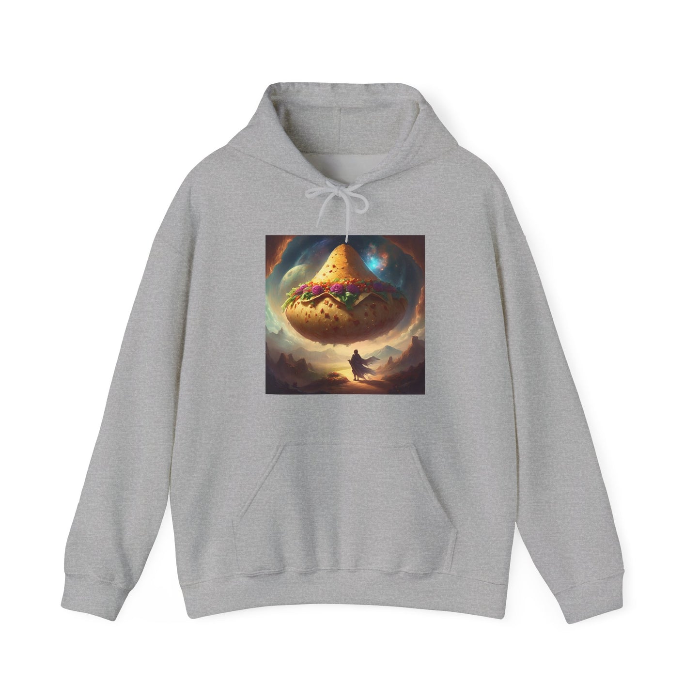 Cosmic Taco Planetoid Surreal Food Fantasy Art Hoodie