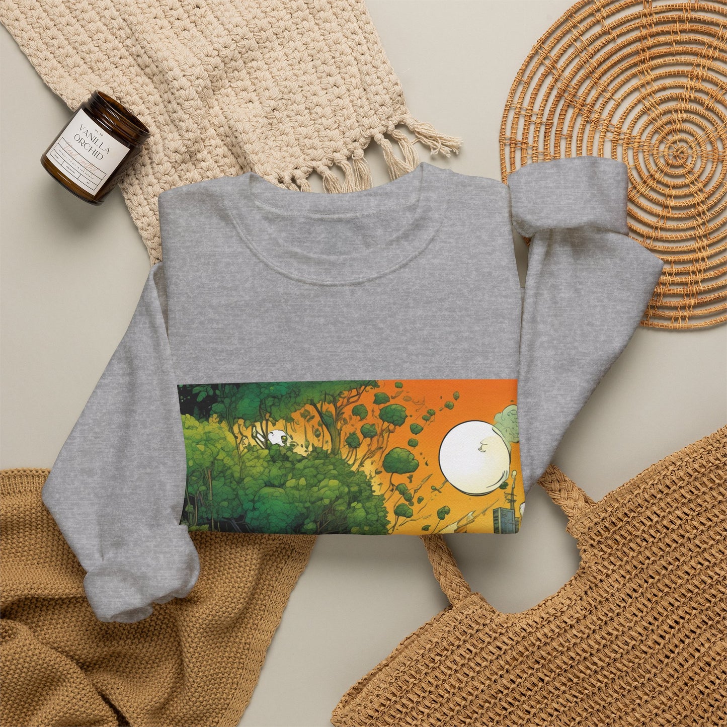 Cottage Road Landscape Nature Gift Art Sweatshirt