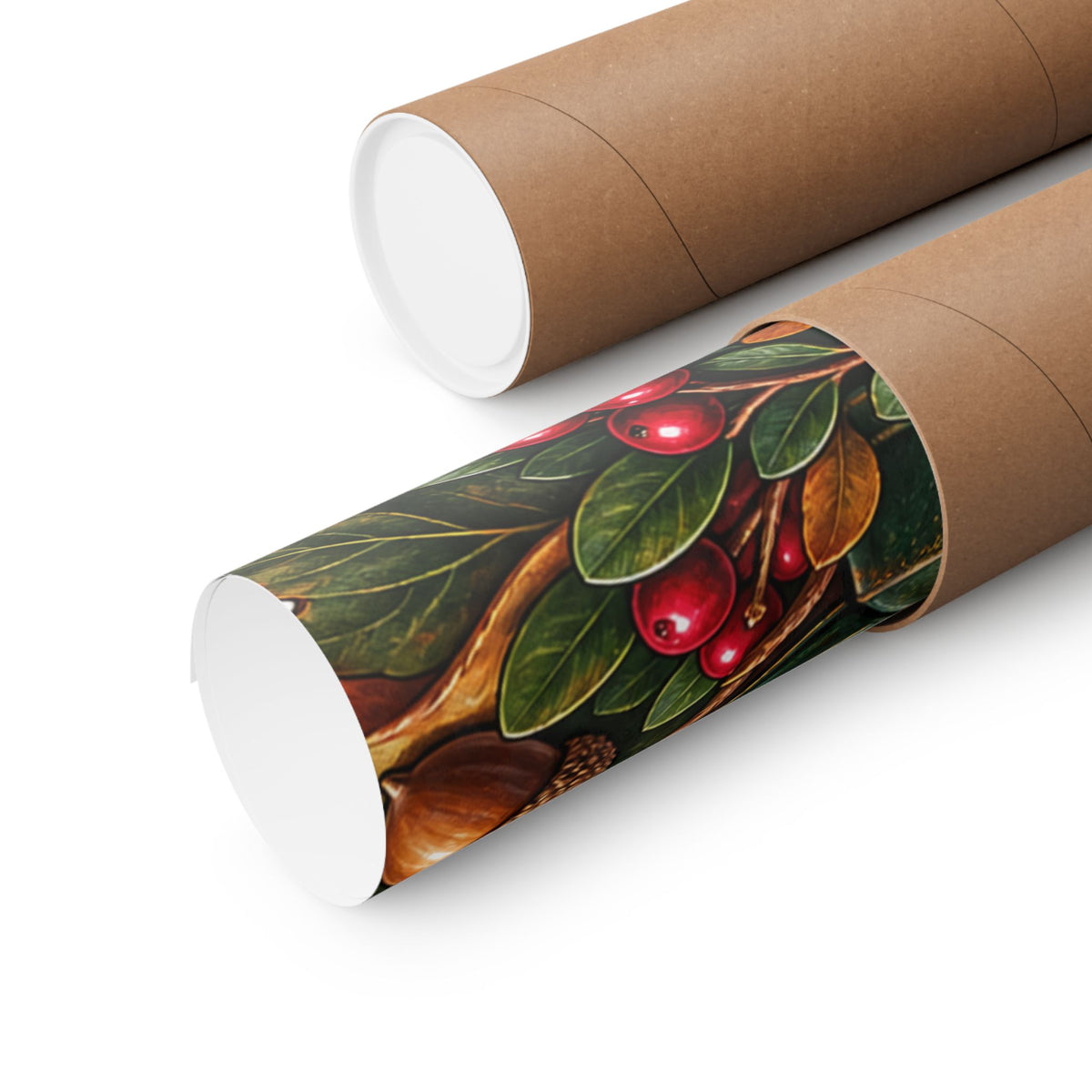 Autumn Oak Lantern and Acorns Poster