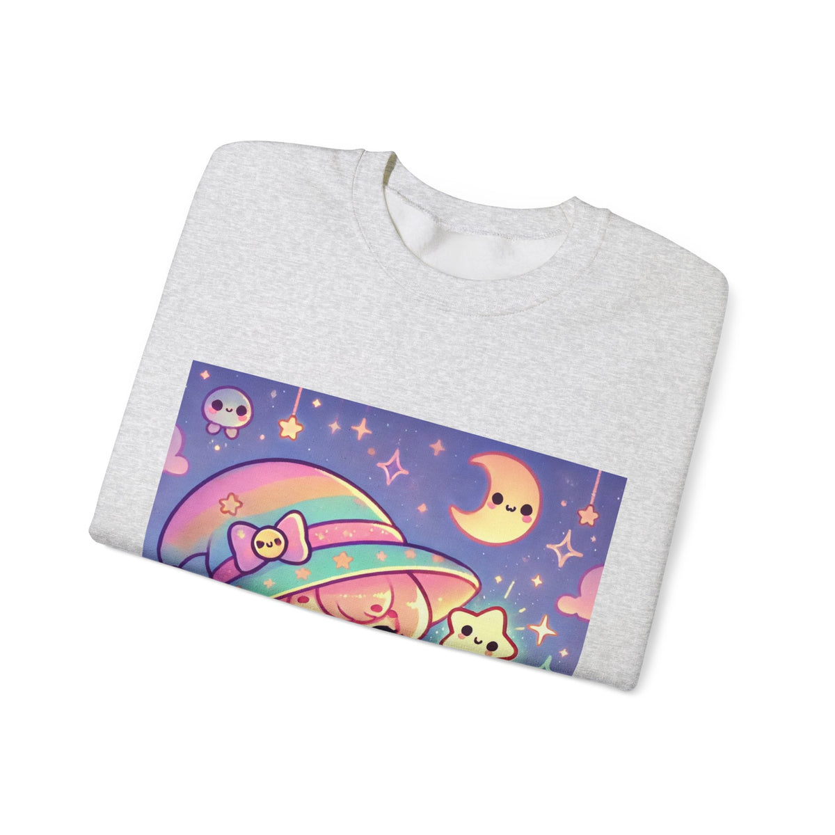 Kawaii Moon Wand Pastel Fantasy Art Sweatshirt