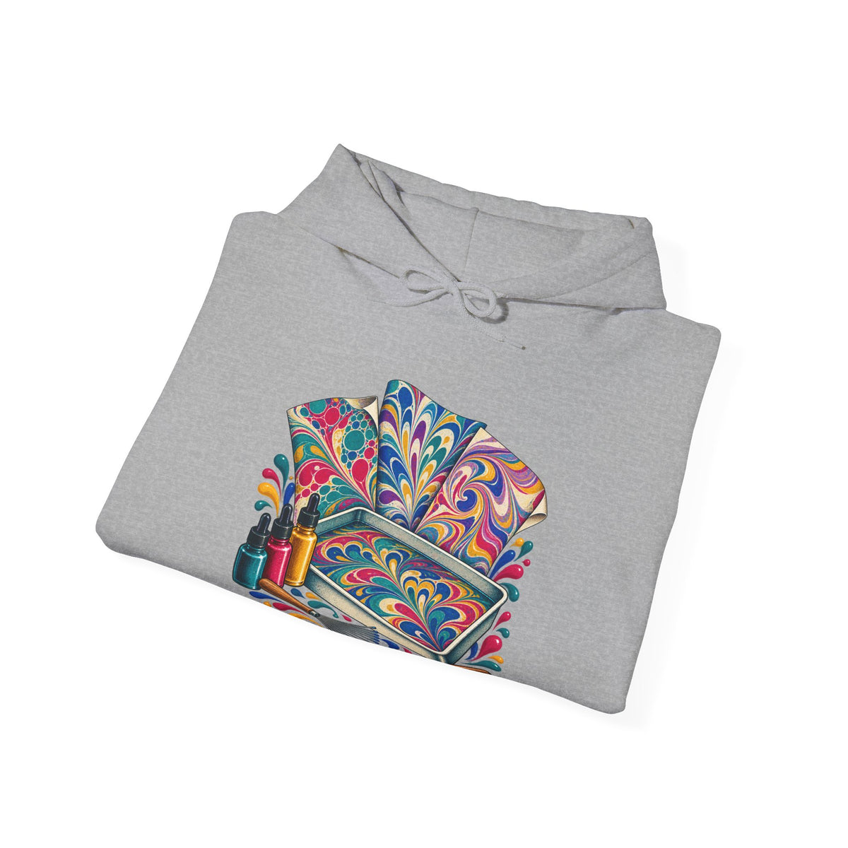 Colorful Paper Marbling Workshop Hoodie