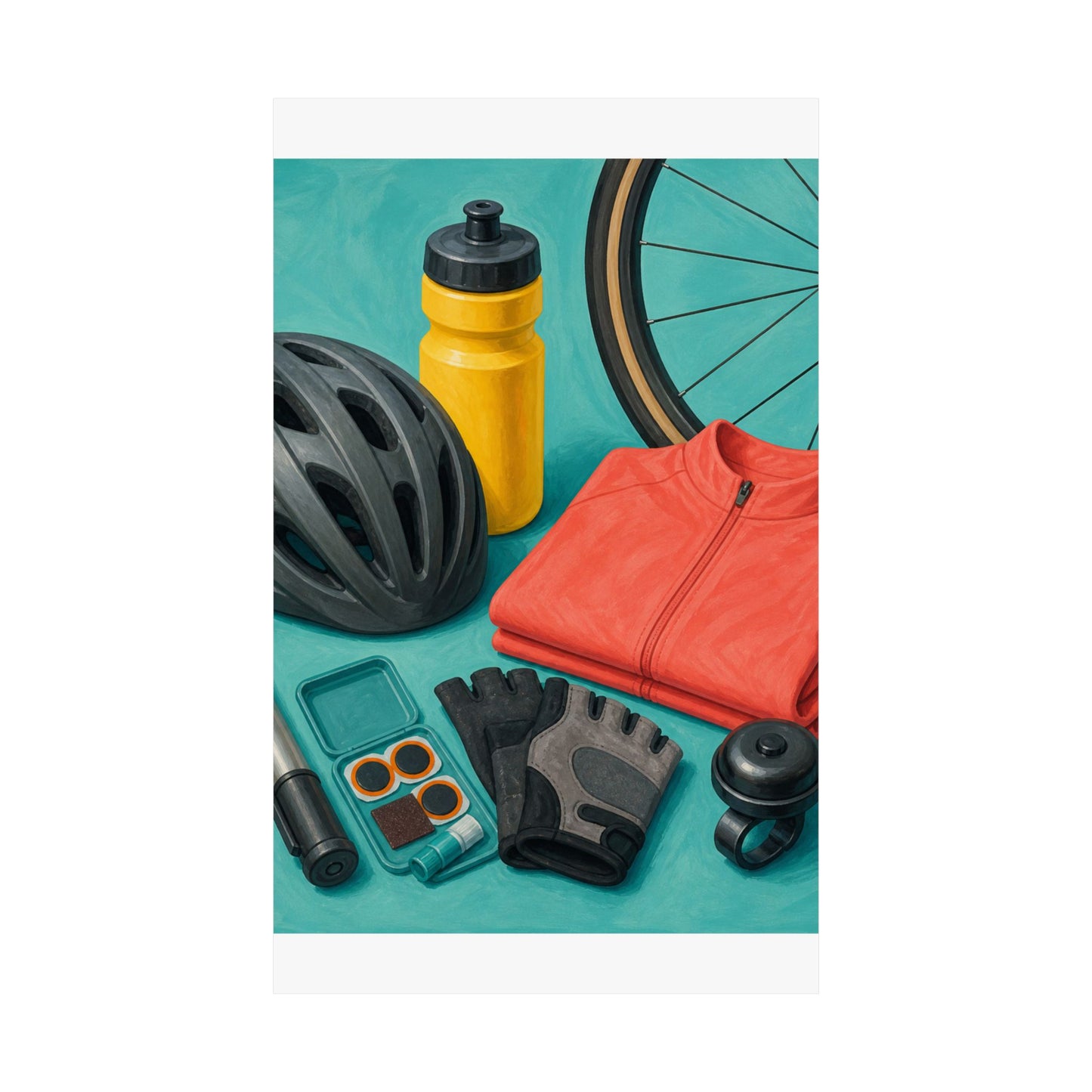Colorful Cycling Gear Hobby Poster