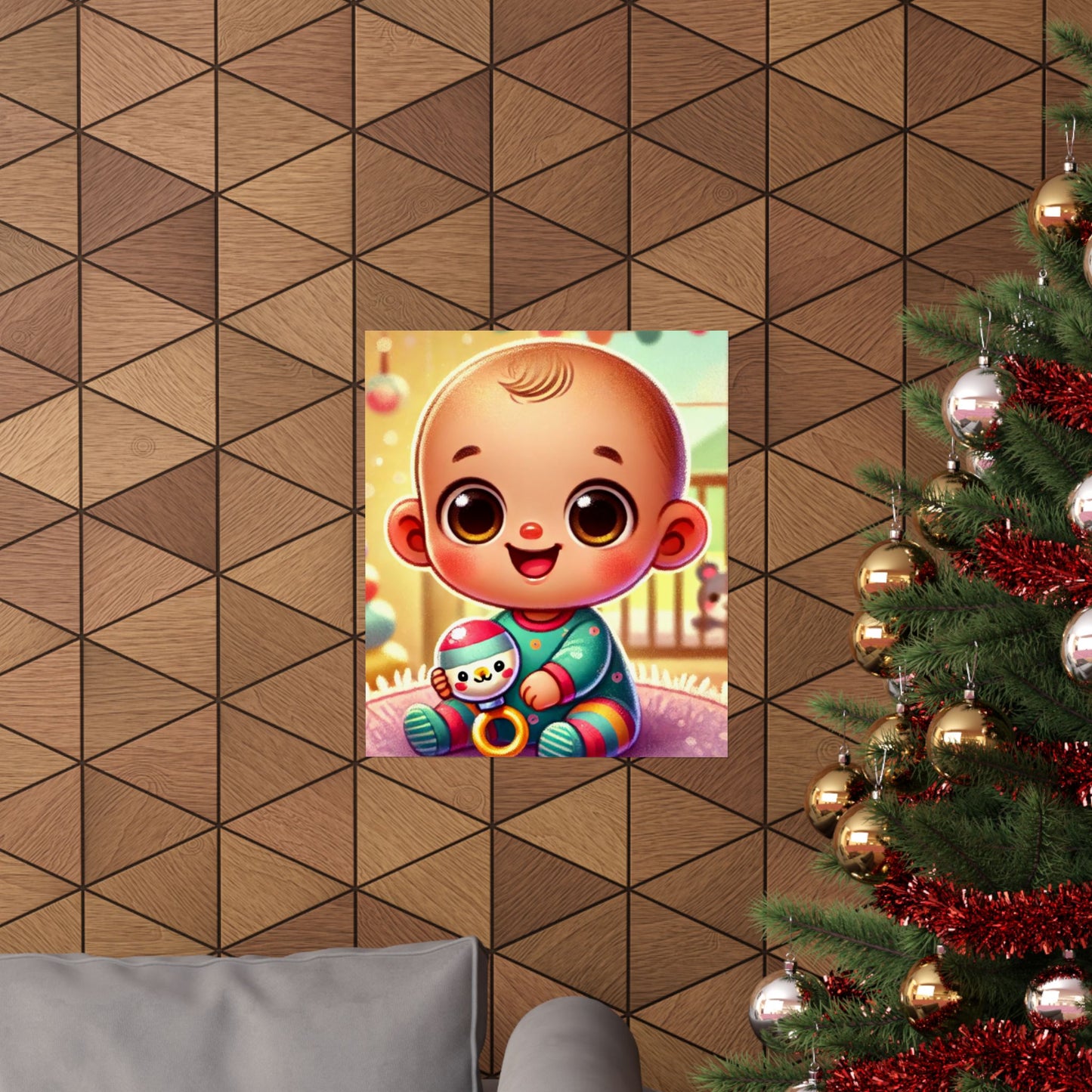 Cheerful Baby Nursery Playroom Art Poster
