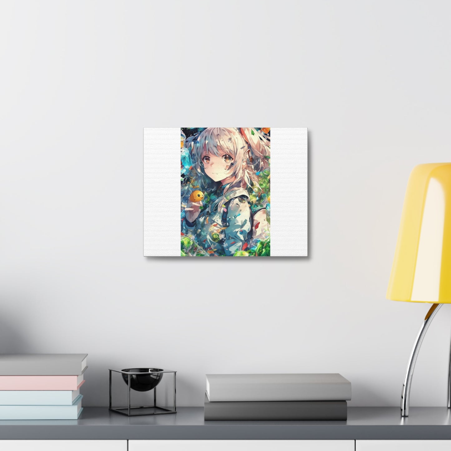 Crystal Bottle Anime Portrait Bright Room Canvas