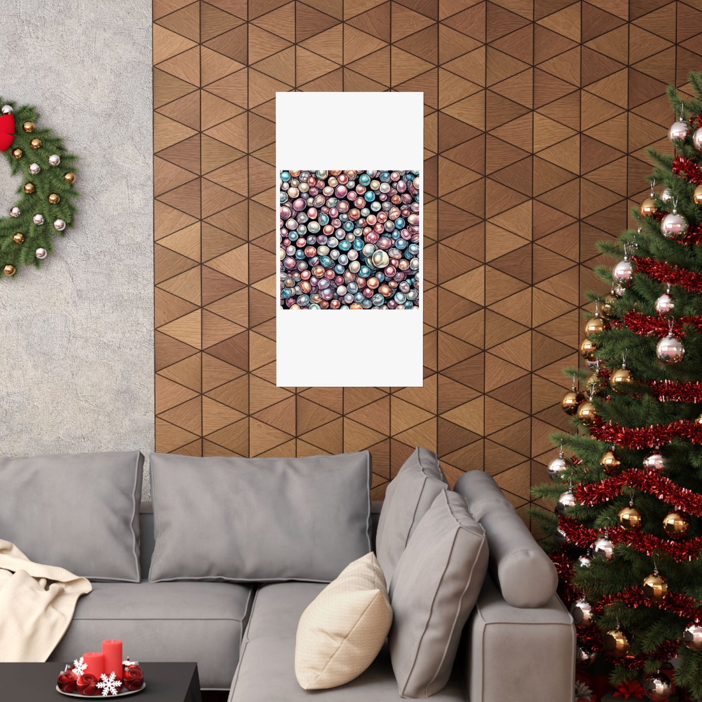 Pearl Bubble Pattern Abstract Gift Art Poster