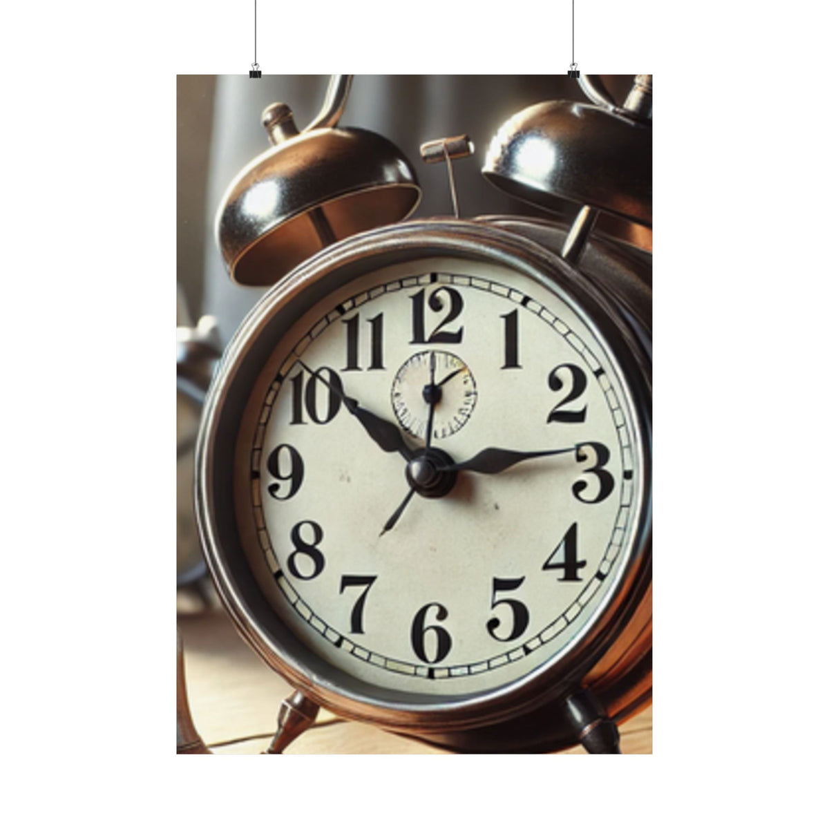 Vintage Alarm Clock Morning Routine Classic Clock Poster