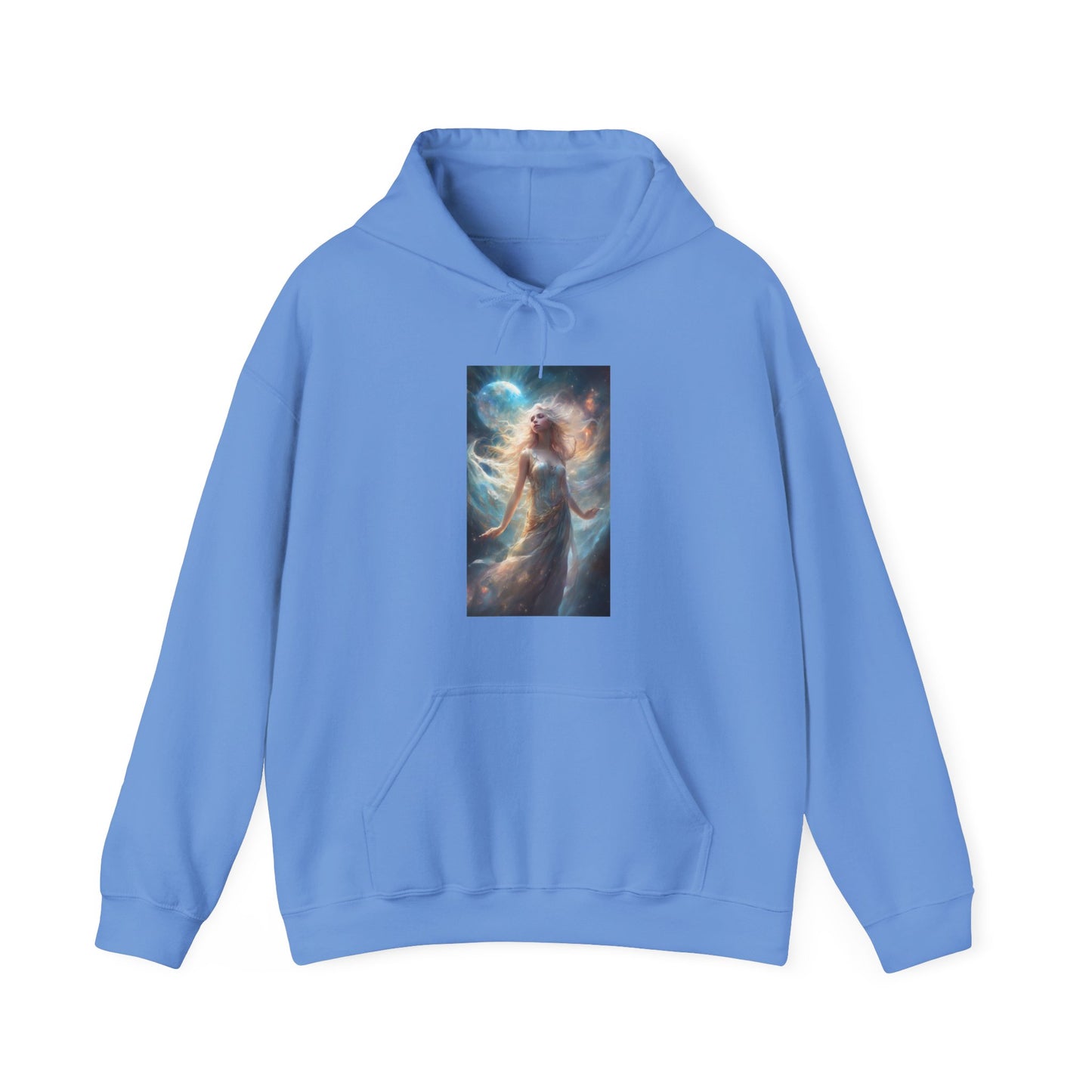 Moonlit Celestial Maiden Fantasy Portrait Hoodie