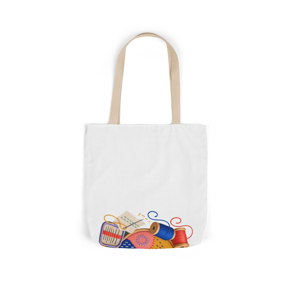 Colorful Visible Mending Workshop Tote Bag