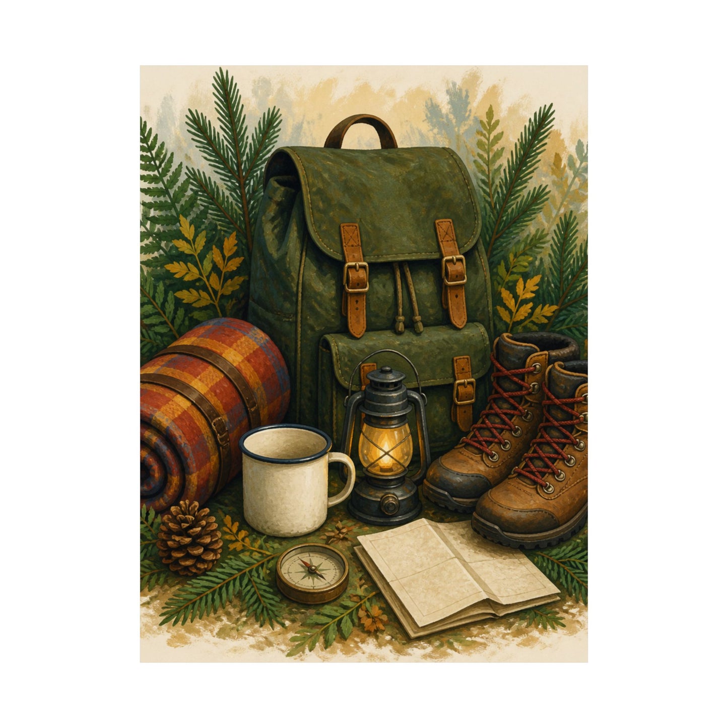 Generic Camping Gear Outdoor Adventure Poster