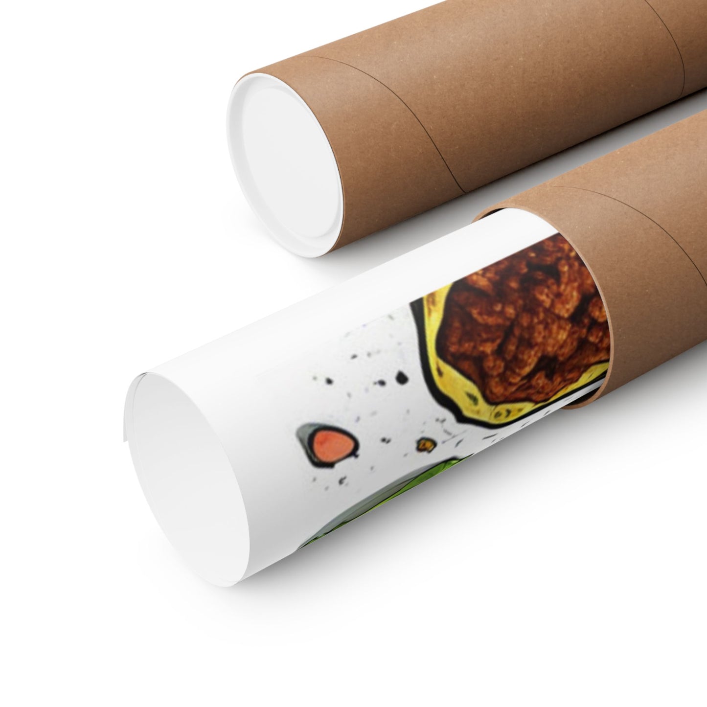 Bold Taco Illustration Foodie Gift Art Poster