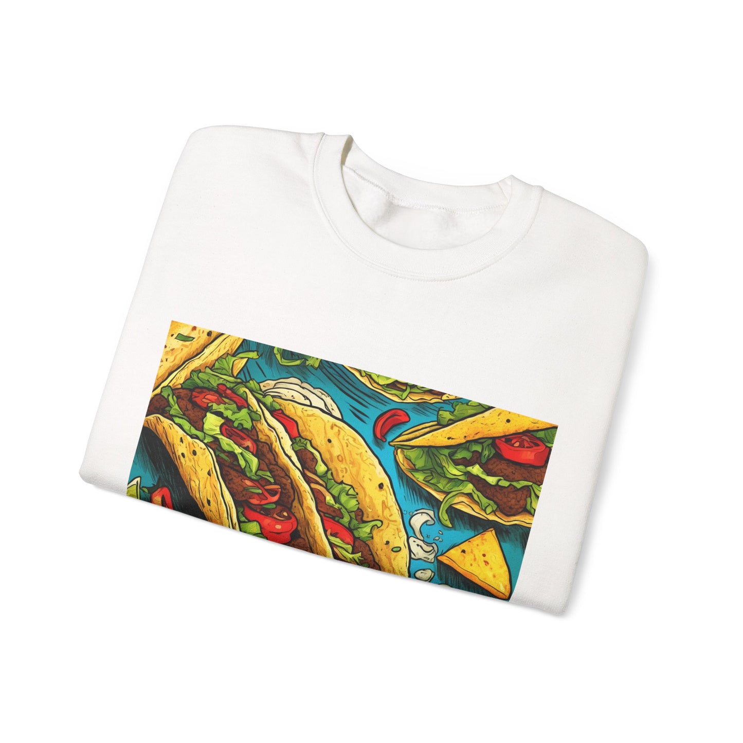 Taco Party Pattern Foodie Gift Art Sweatshirt