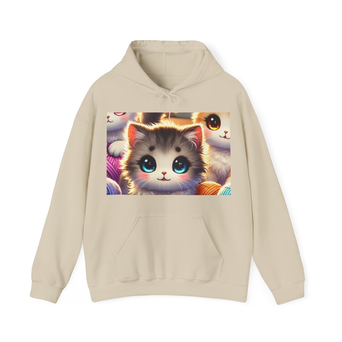 Cozy Yarn Kittens Cute Cat Lover Knitting Hoodie Gift for Crafters