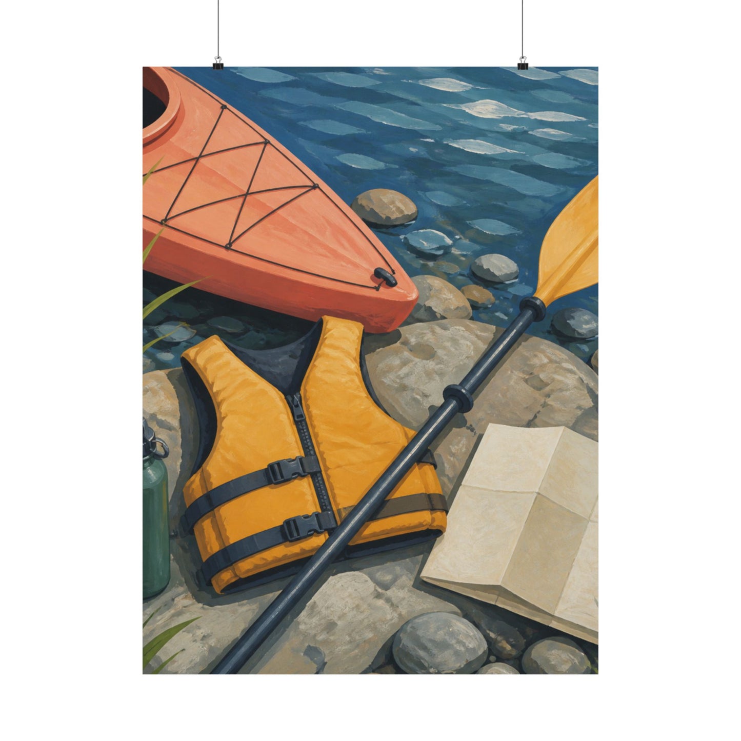 Calm Kayaking Adventure Art Poster