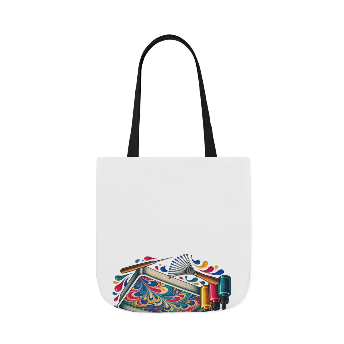 Colorful Paper Marbling Workshop Tote Bag