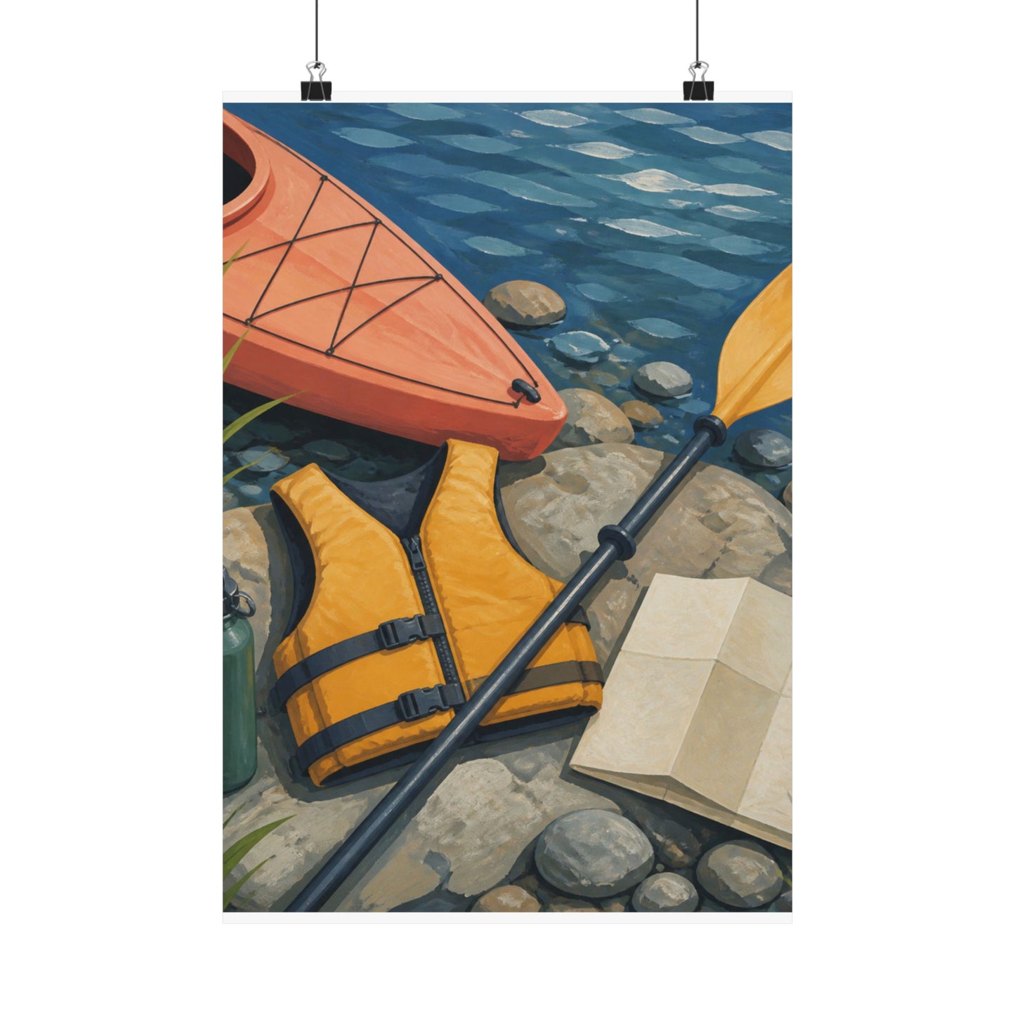 Calm Kayaking Adventure Art Poster