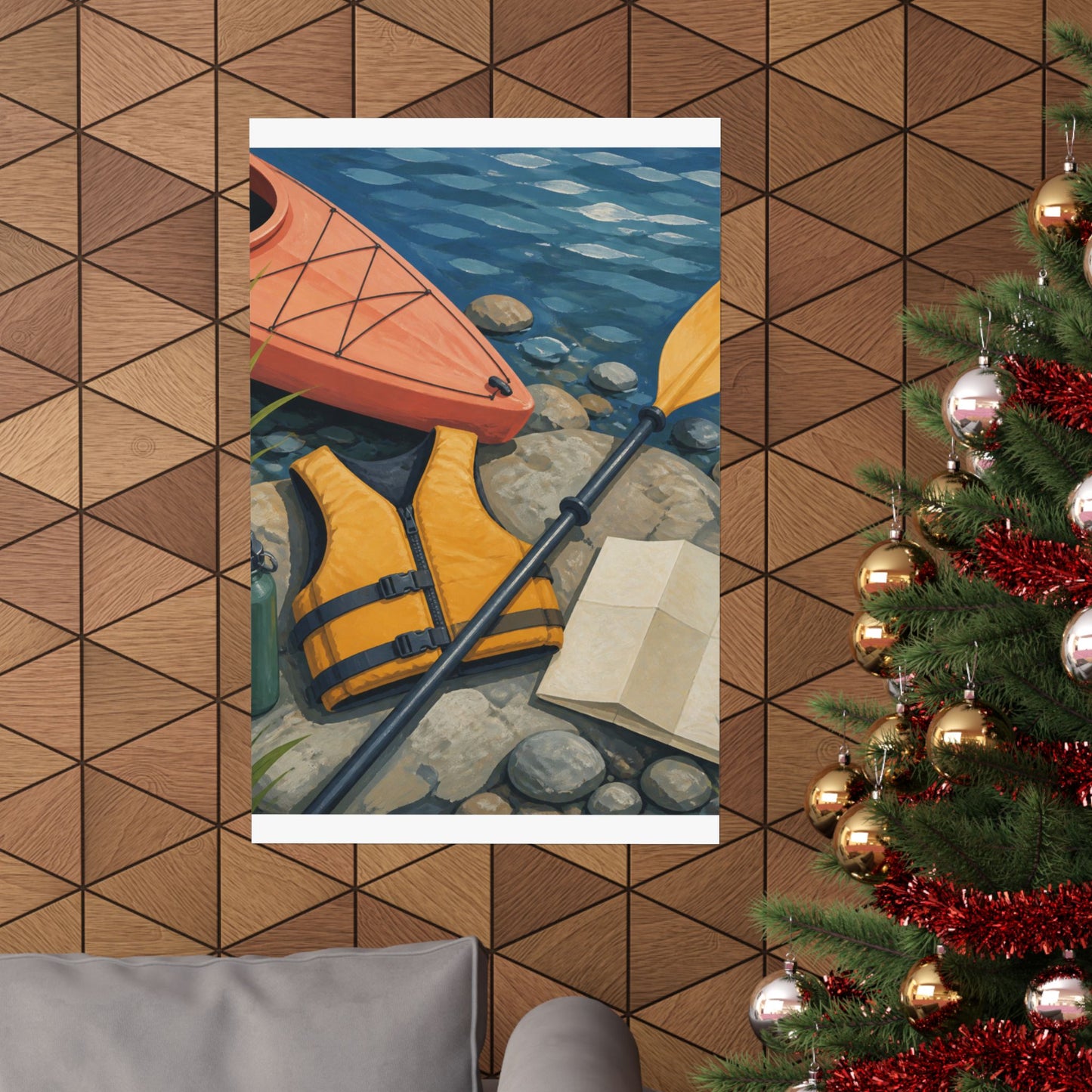 Calm Kayaking Adventure Art Poster