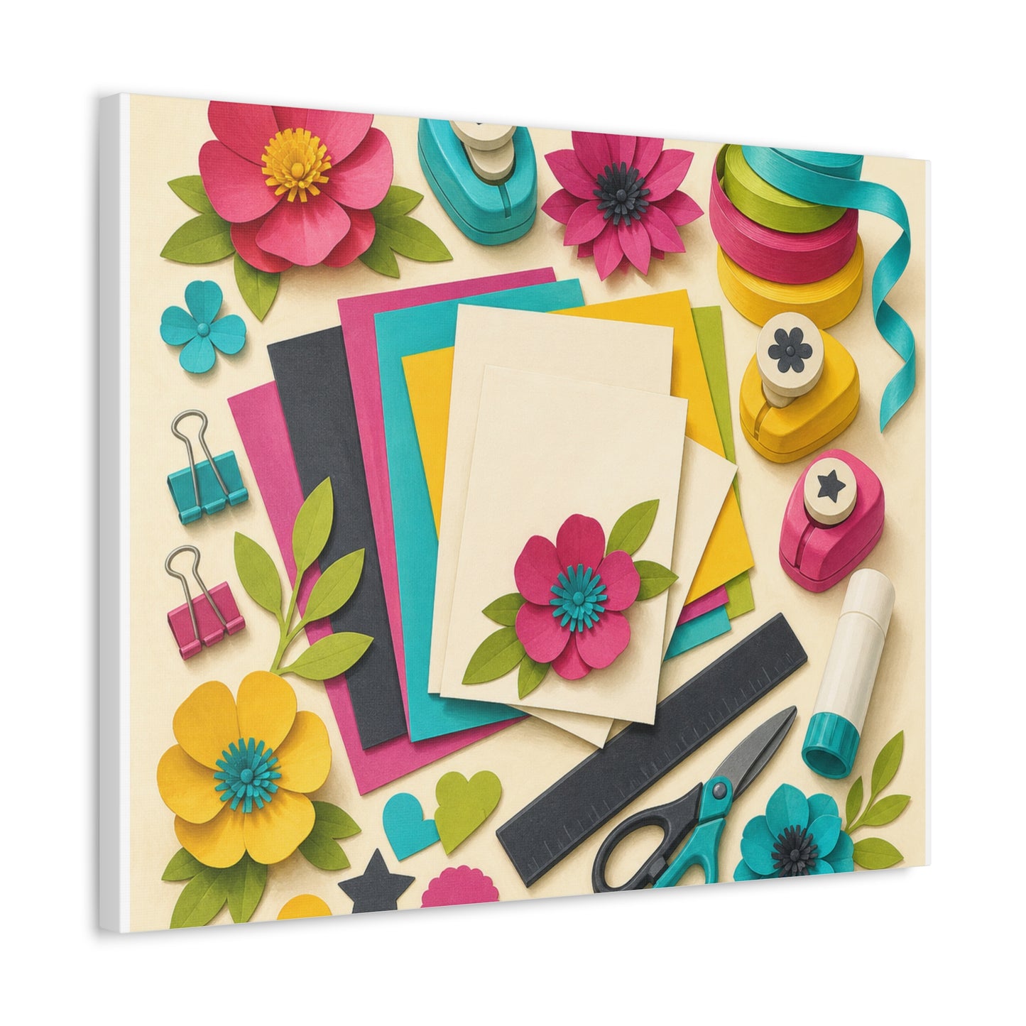 Bright Paper Crafting Hobby Canvas Art