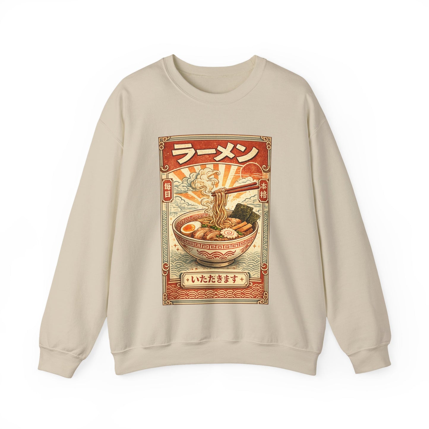 Vintage Ramen Bowl Illustration Sweatshirt