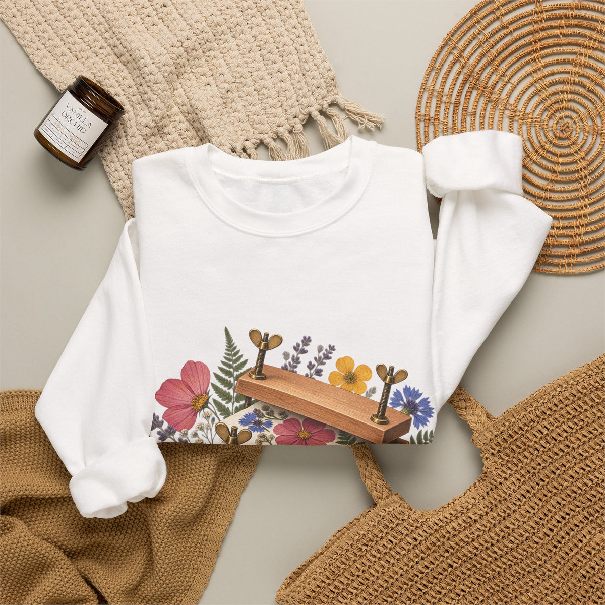 Botanical Flower Press Workshop Sweatshirt