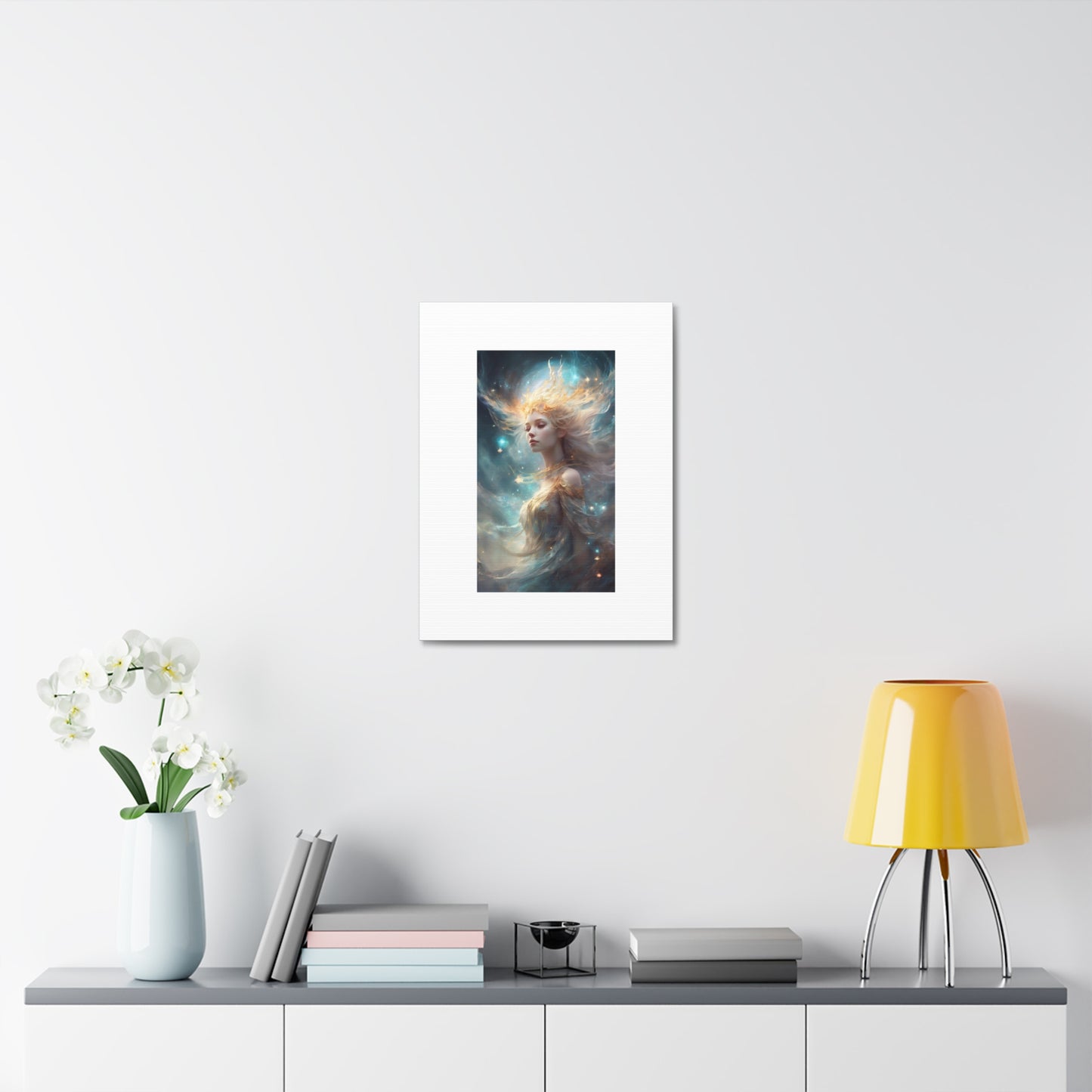 Solar Celestial Spirit Fantasy Portrait Canvas