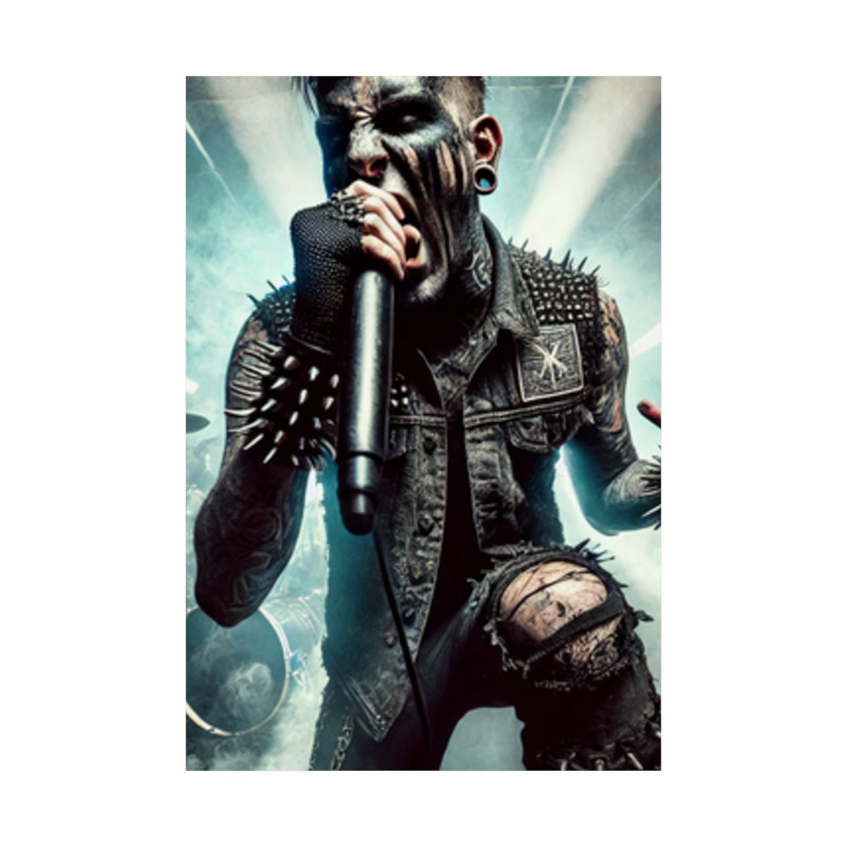 Punk Rock Vocalist Stage Energy Music Room Poster