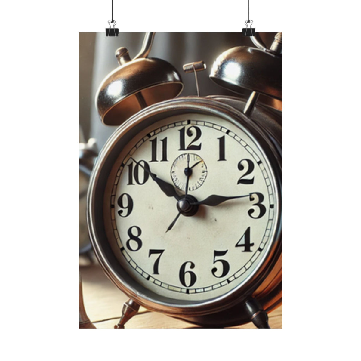 Vintage Alarm Clock Morning Routine Classic Clock Poster