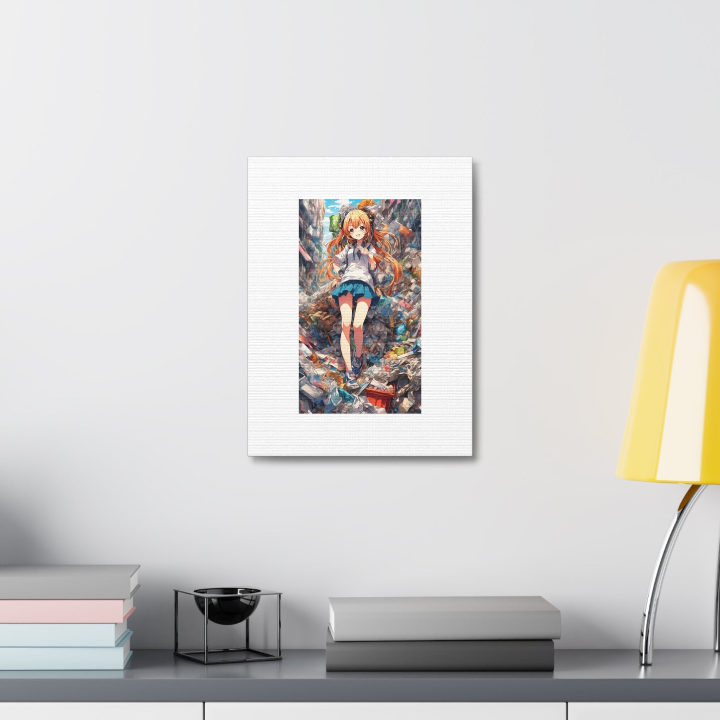Recycling Rescue Anime Heroine Eco Street Art Canvas