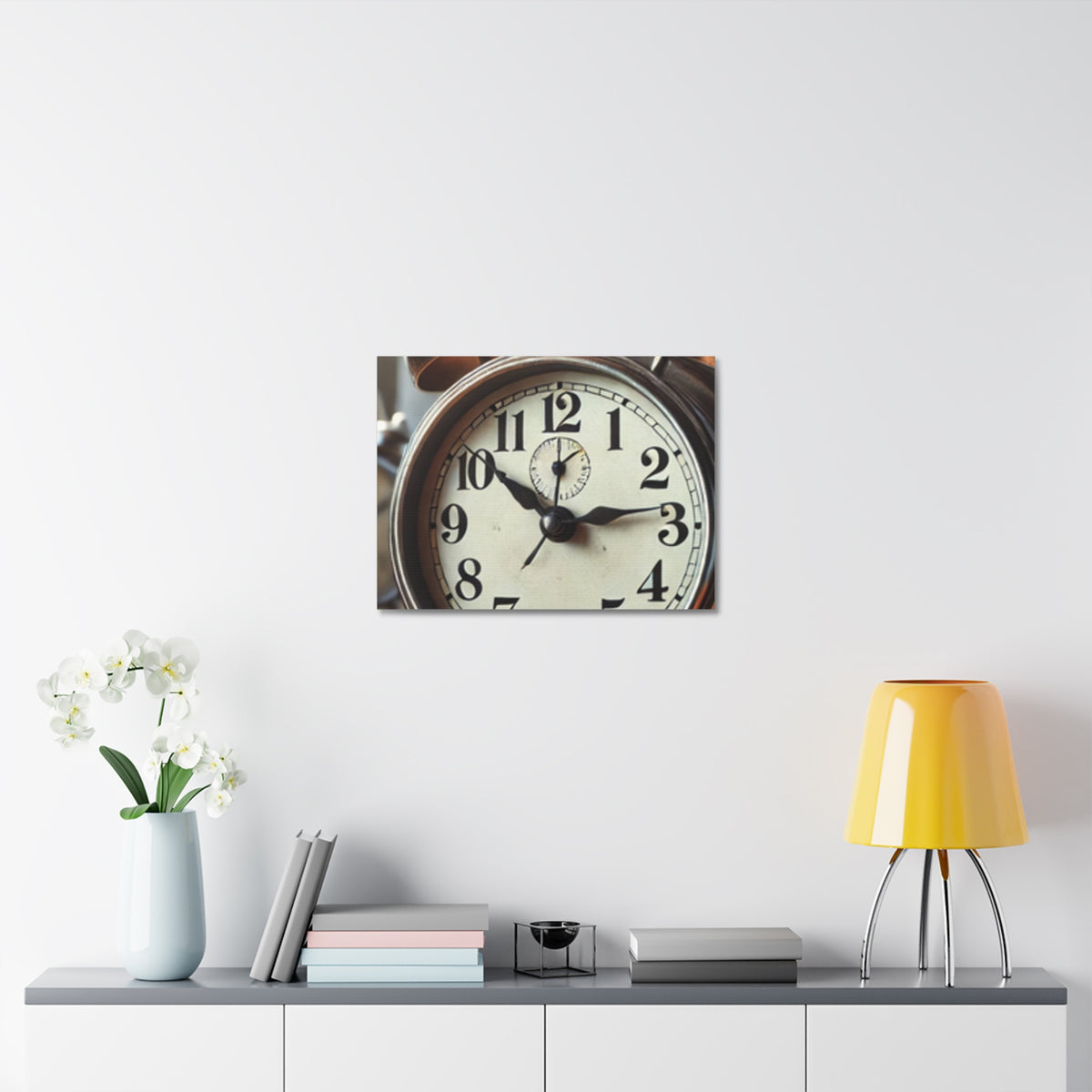 Vintage Alarm Clock Morning Routine Classic Clock Canvas Art