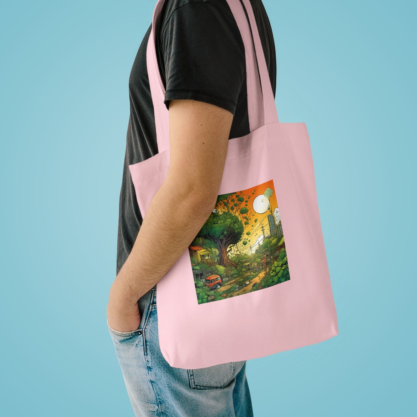 Cottage Road Landscape Nature Gift Art Tote Bag