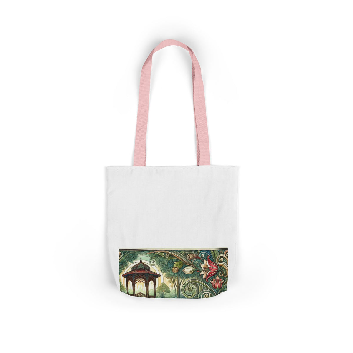 Botanical Gazebo Garden Art Nouveau Canvas Tote Bag