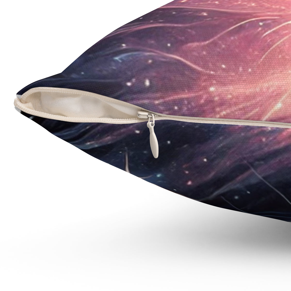 Cosmic Black Cat Galaxy Celestial Decorative Pillow