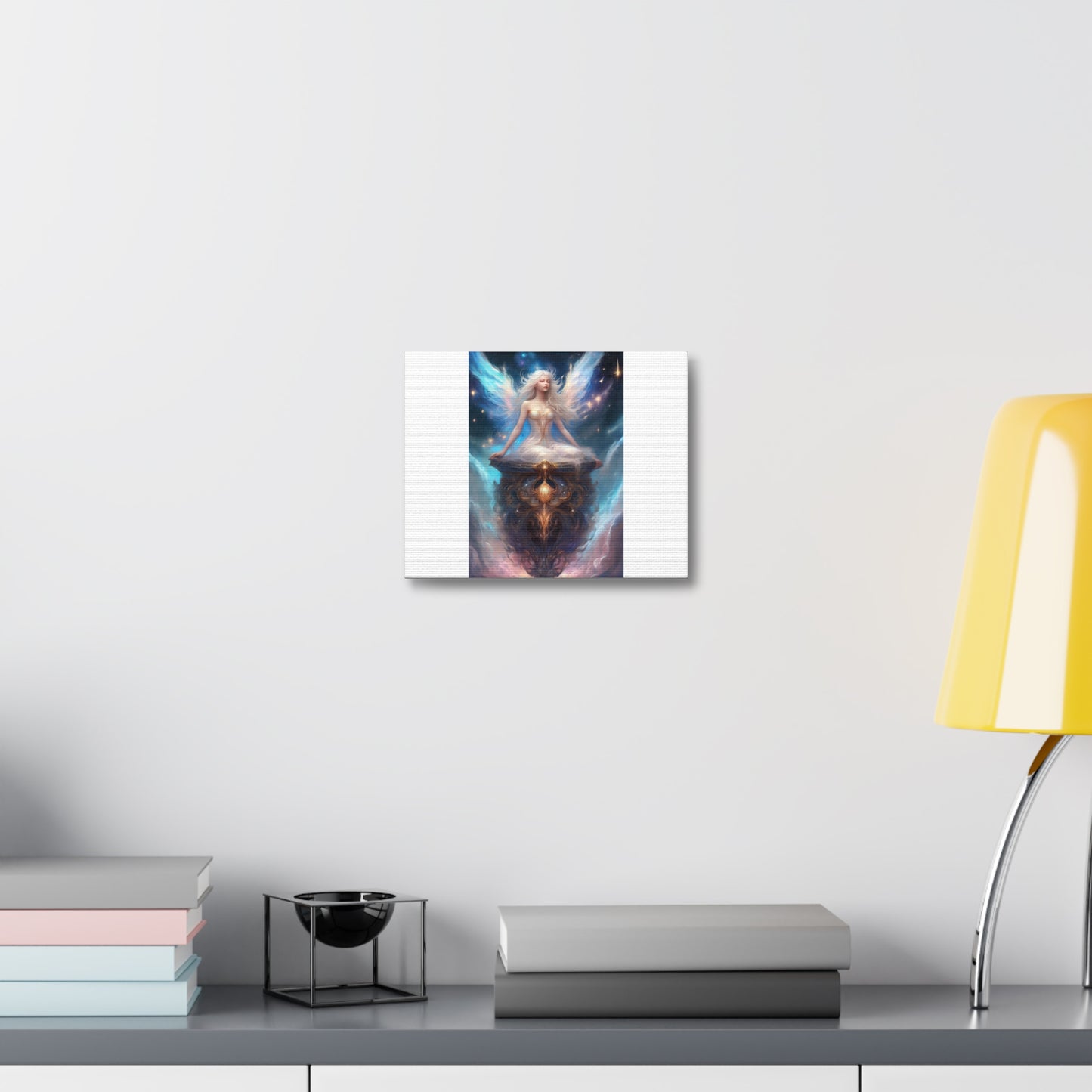 Celestial Winged Meditation Fantasy Portrait Canvas
