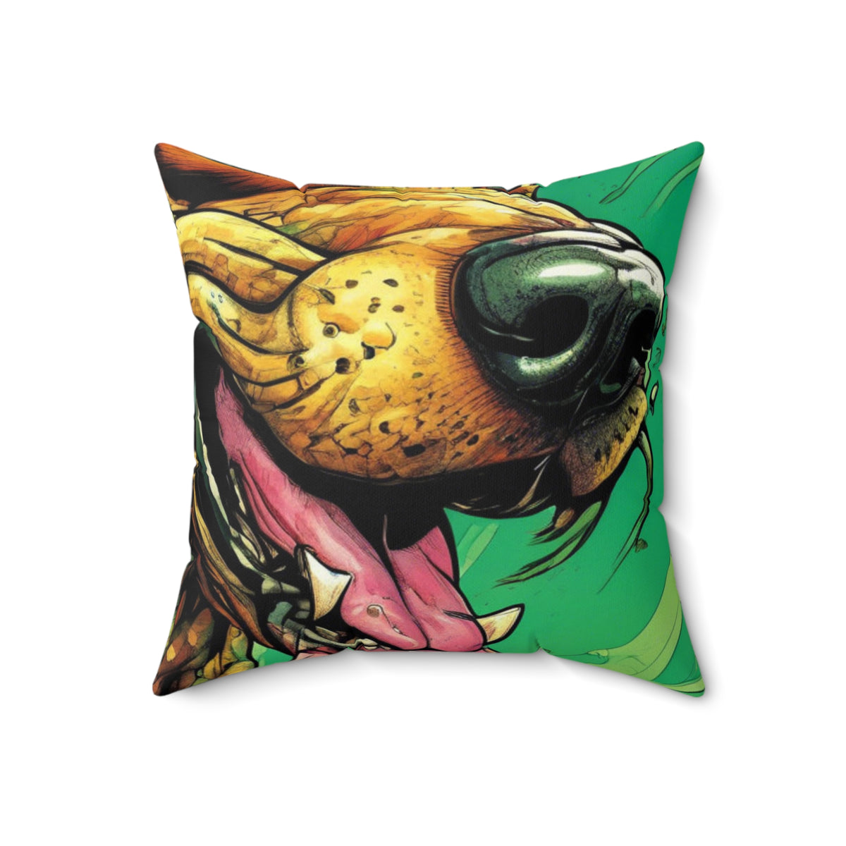 Serpent Guardian Dog Bold Fantasy Decorative Pillow