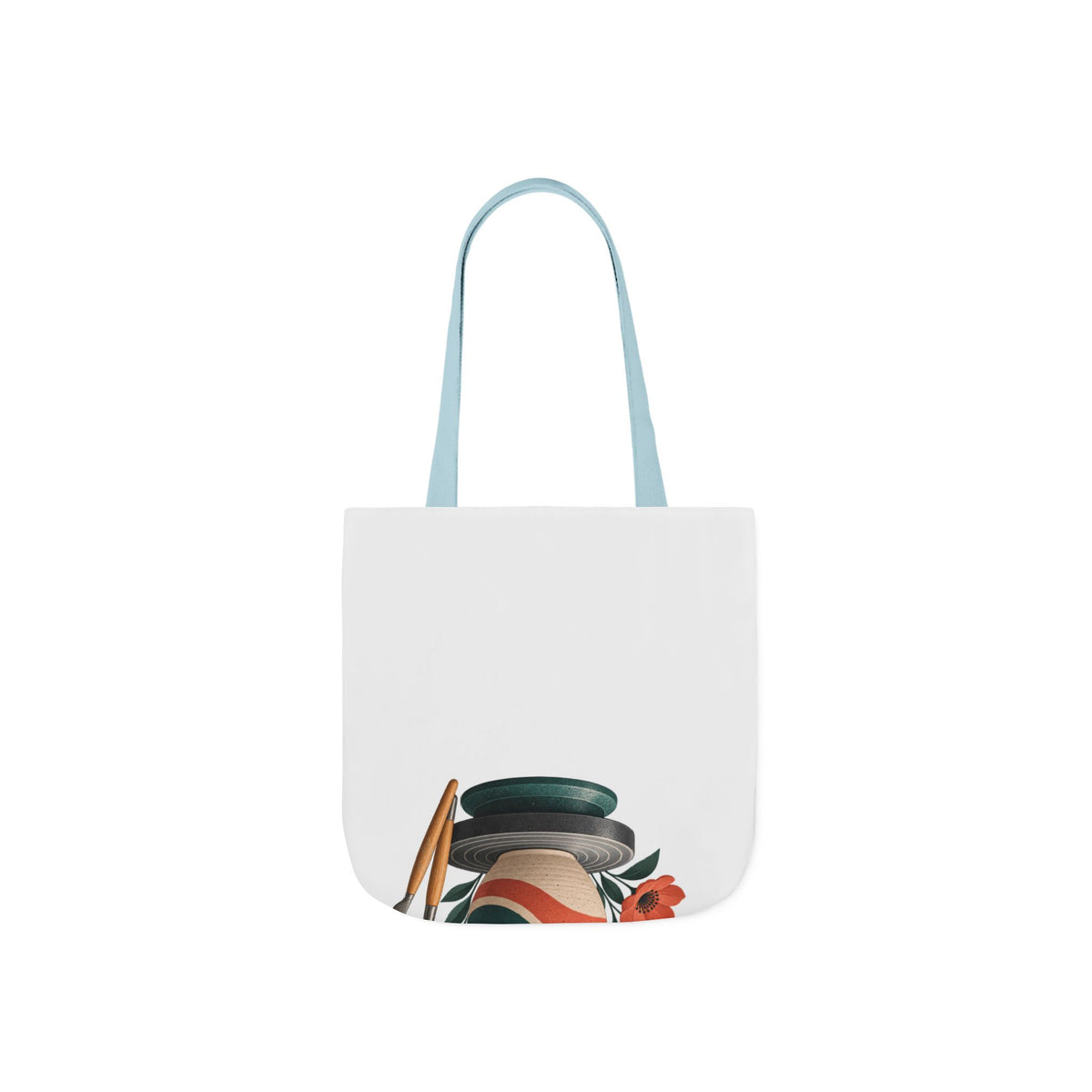 Midcentury Pottery Botanical Art Tote Bag