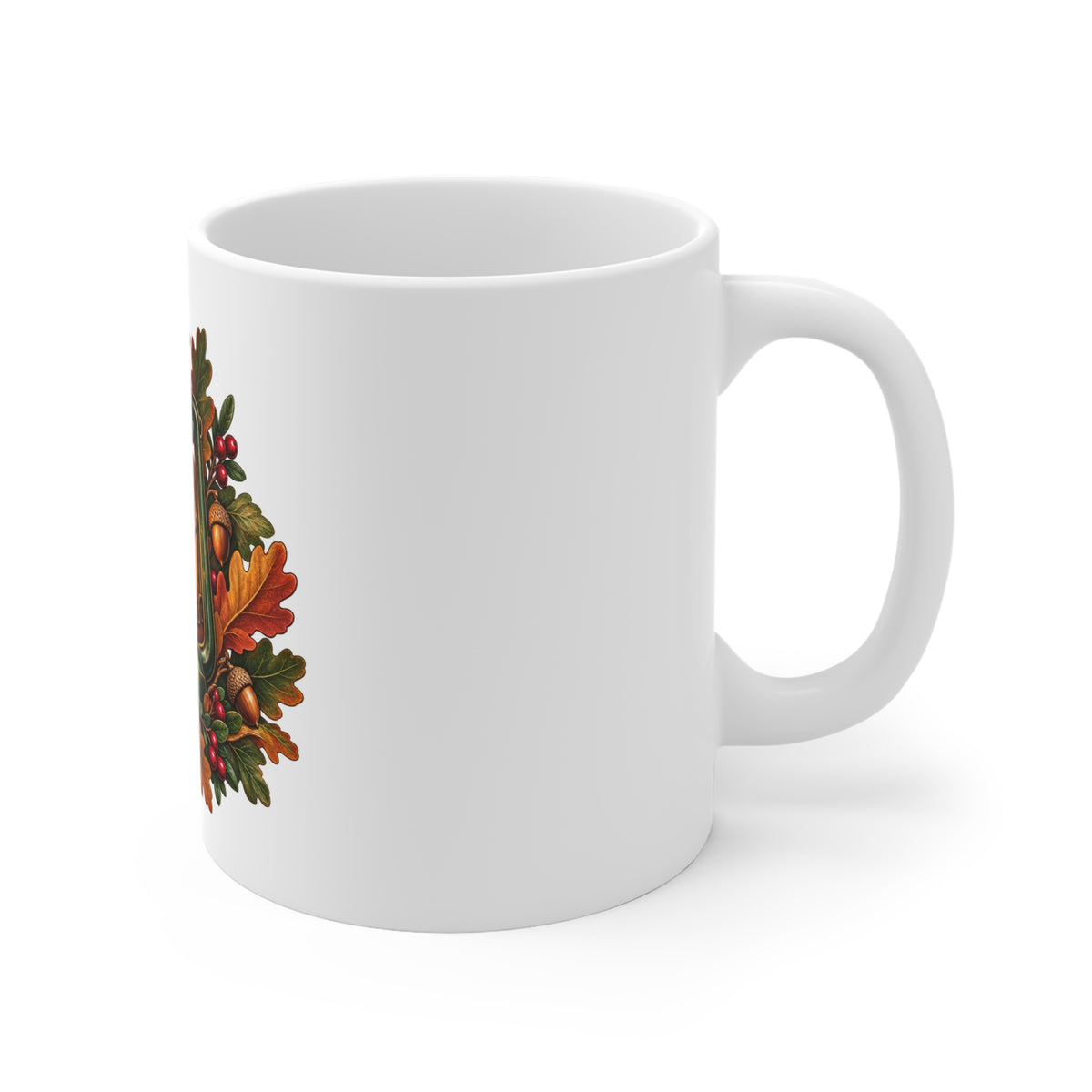 Autumn Oak Lantern and Acorns Mug