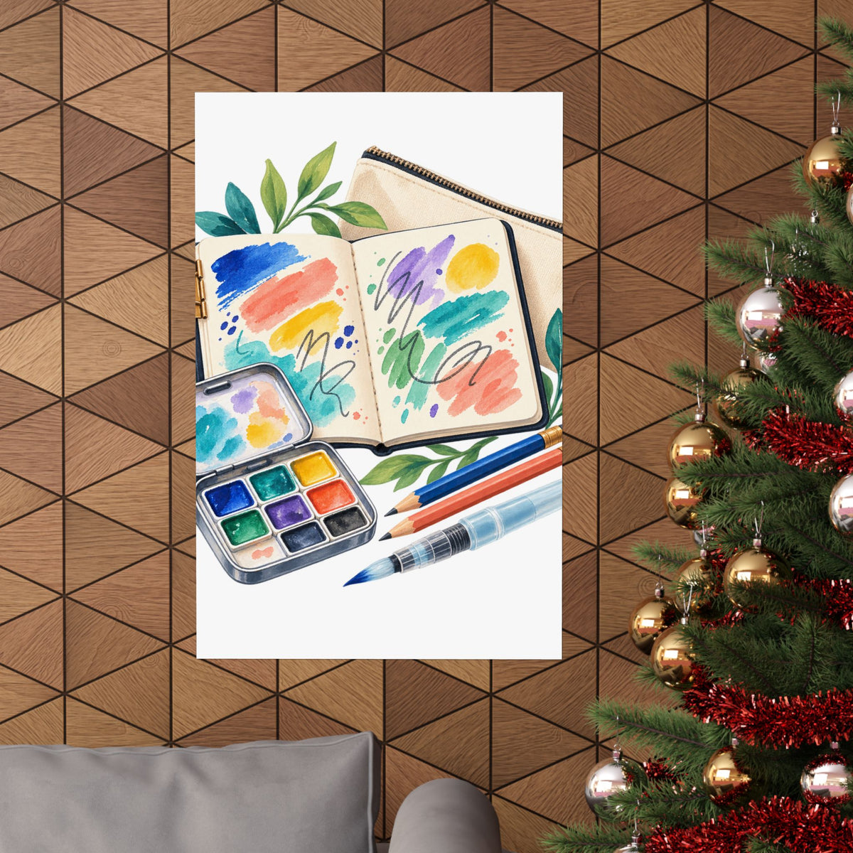 Colorful Urban Sketching Travel Kit Poster