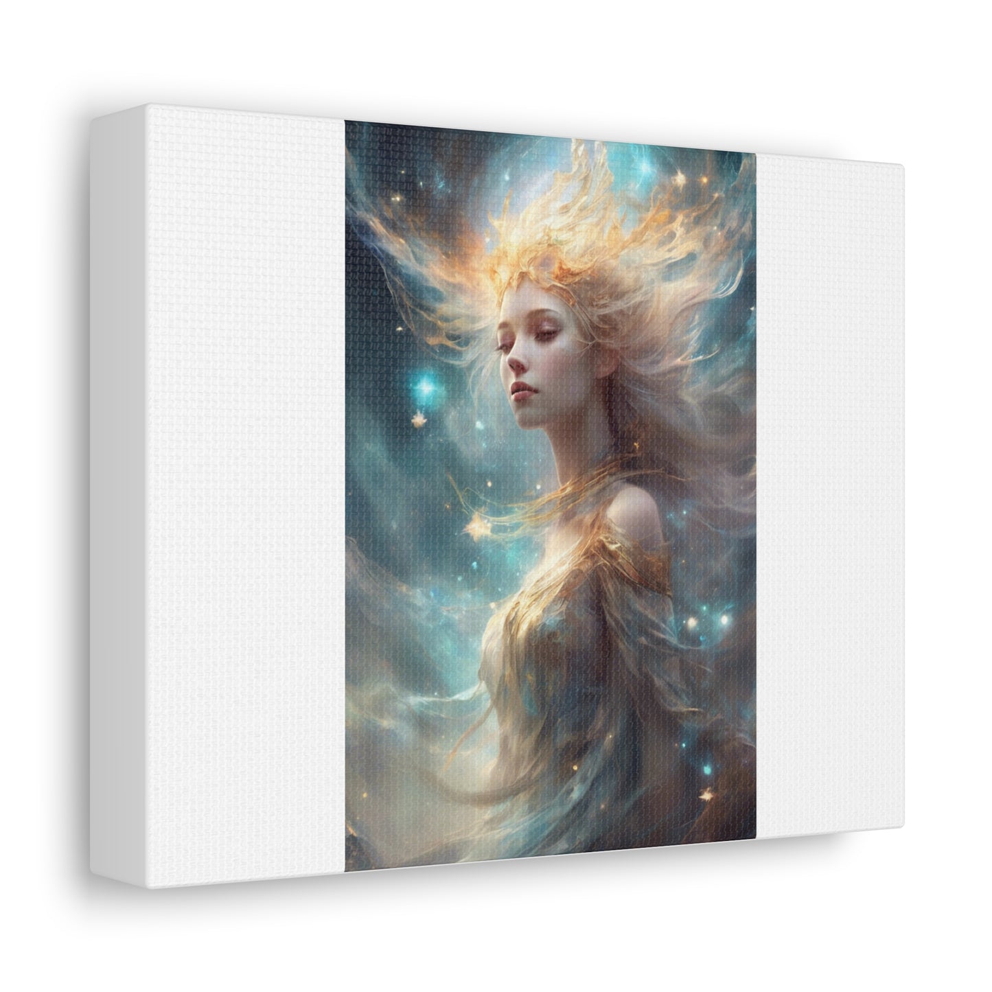 Solar Celestial Spirit Fantasy Portrait Canvas