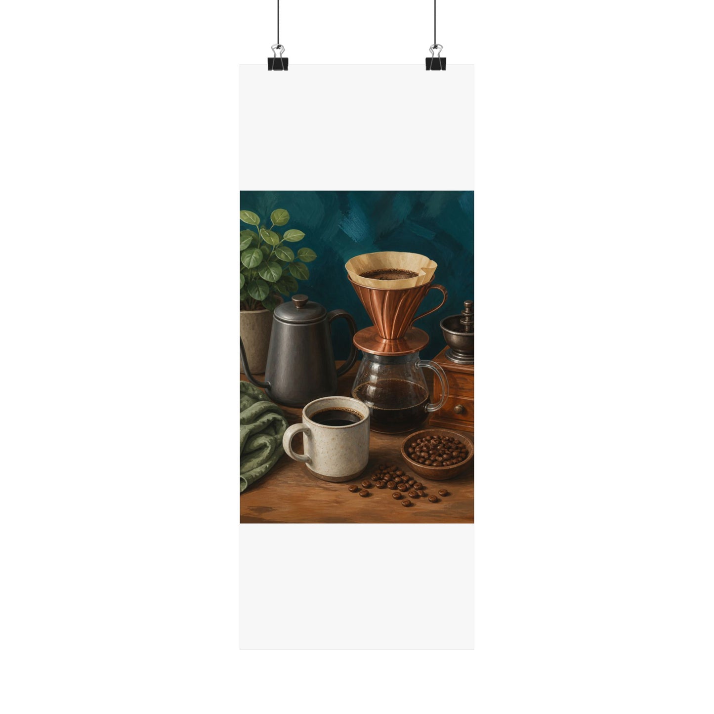 Warm Home Coffee Brewing Art Poster