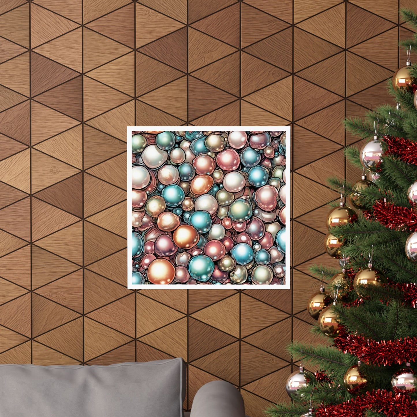 Rainbow Pearl Marble Abstract Gift Art Poster