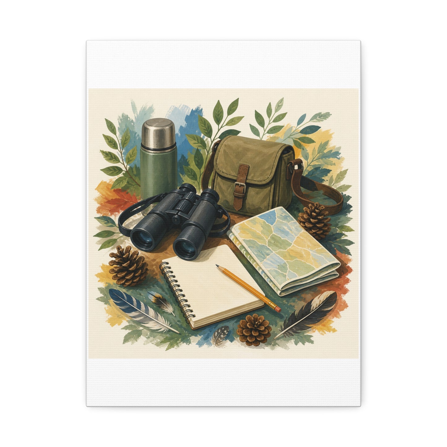 Peaceful Birdwatching Hobby Art Canvas Art