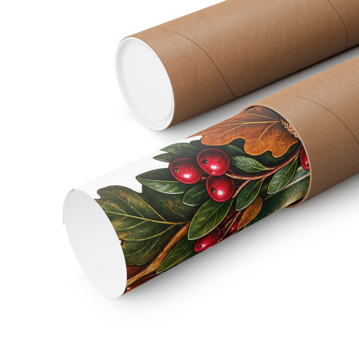Autumn Oak Lantern and Acorns Poster