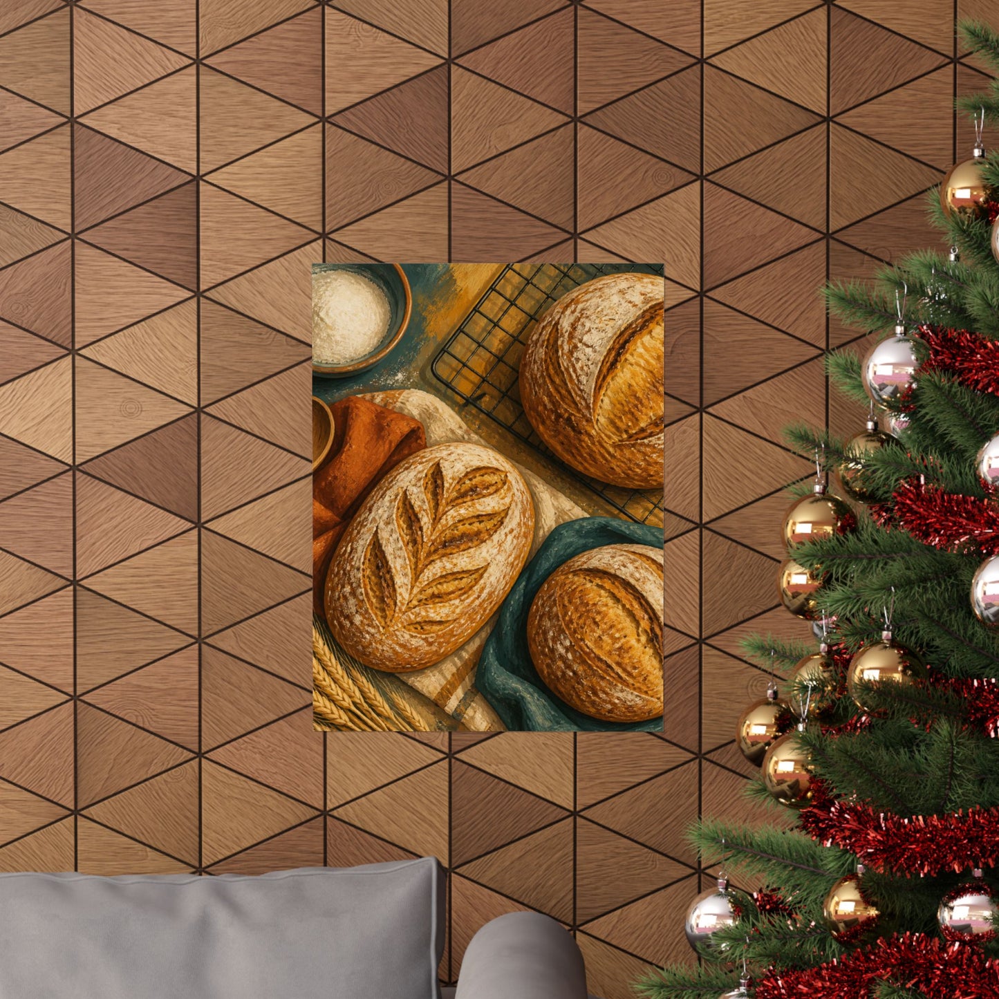 Artisan Bread Baking Still Life Poster
