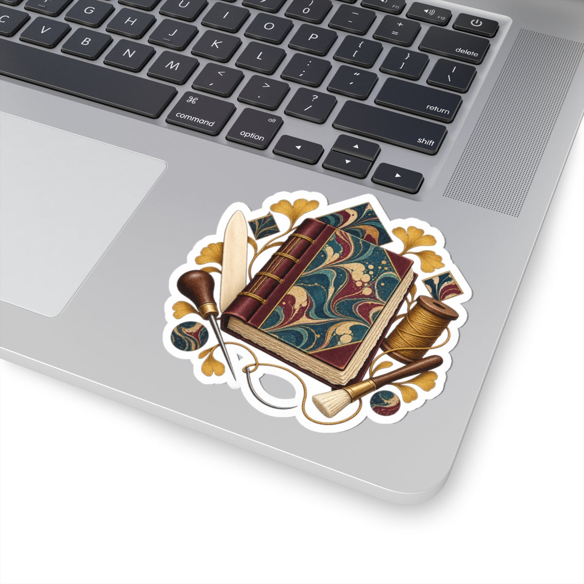Traditional Marbled Bookbinding Workshop Sticker