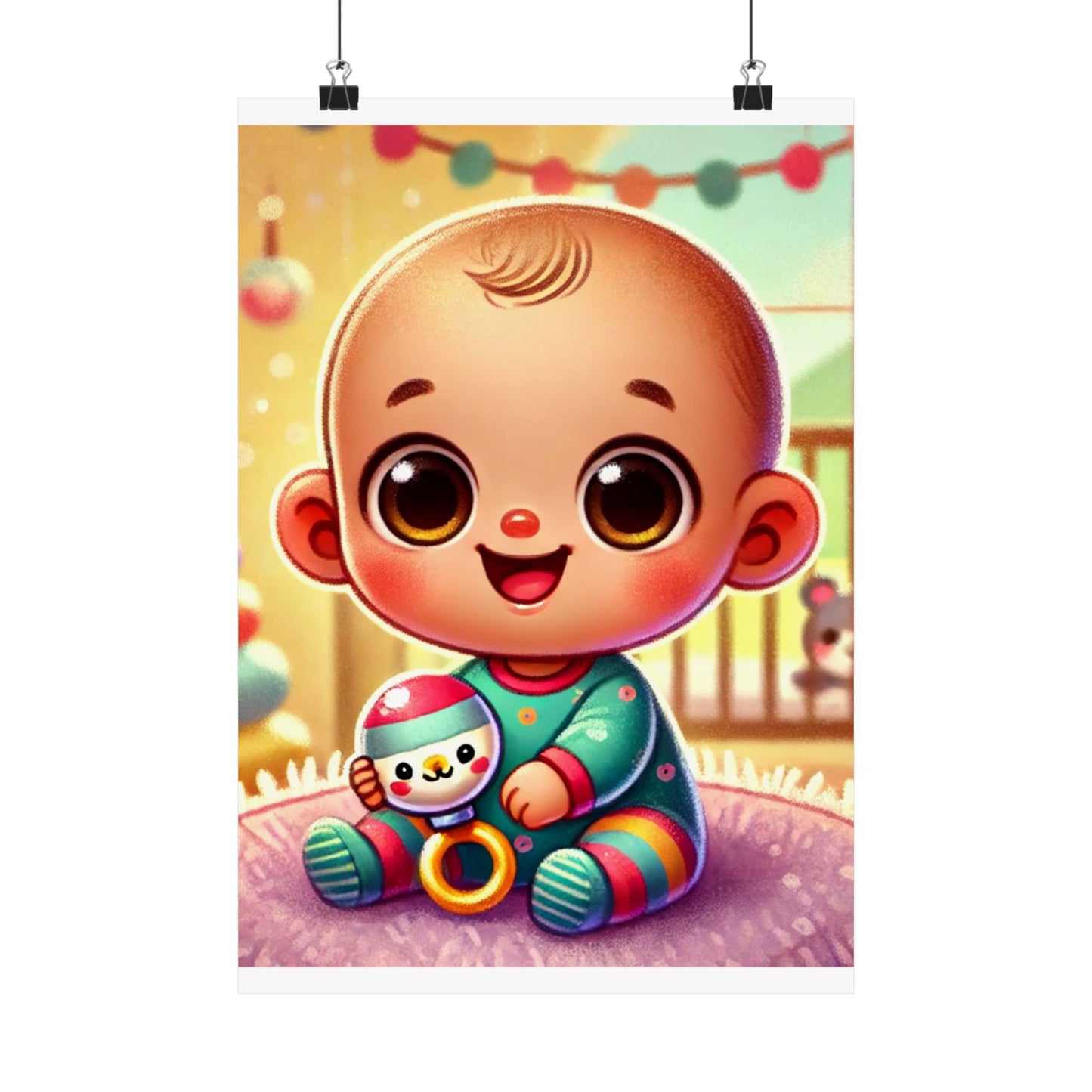 Cheerful Baby Nursery Playroom Art Poster