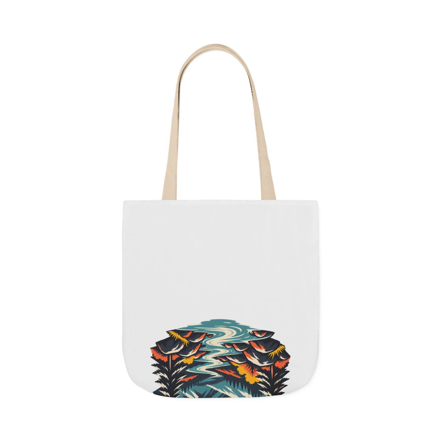 Alpine Sunrise River Mountain Adventure Tote Bag