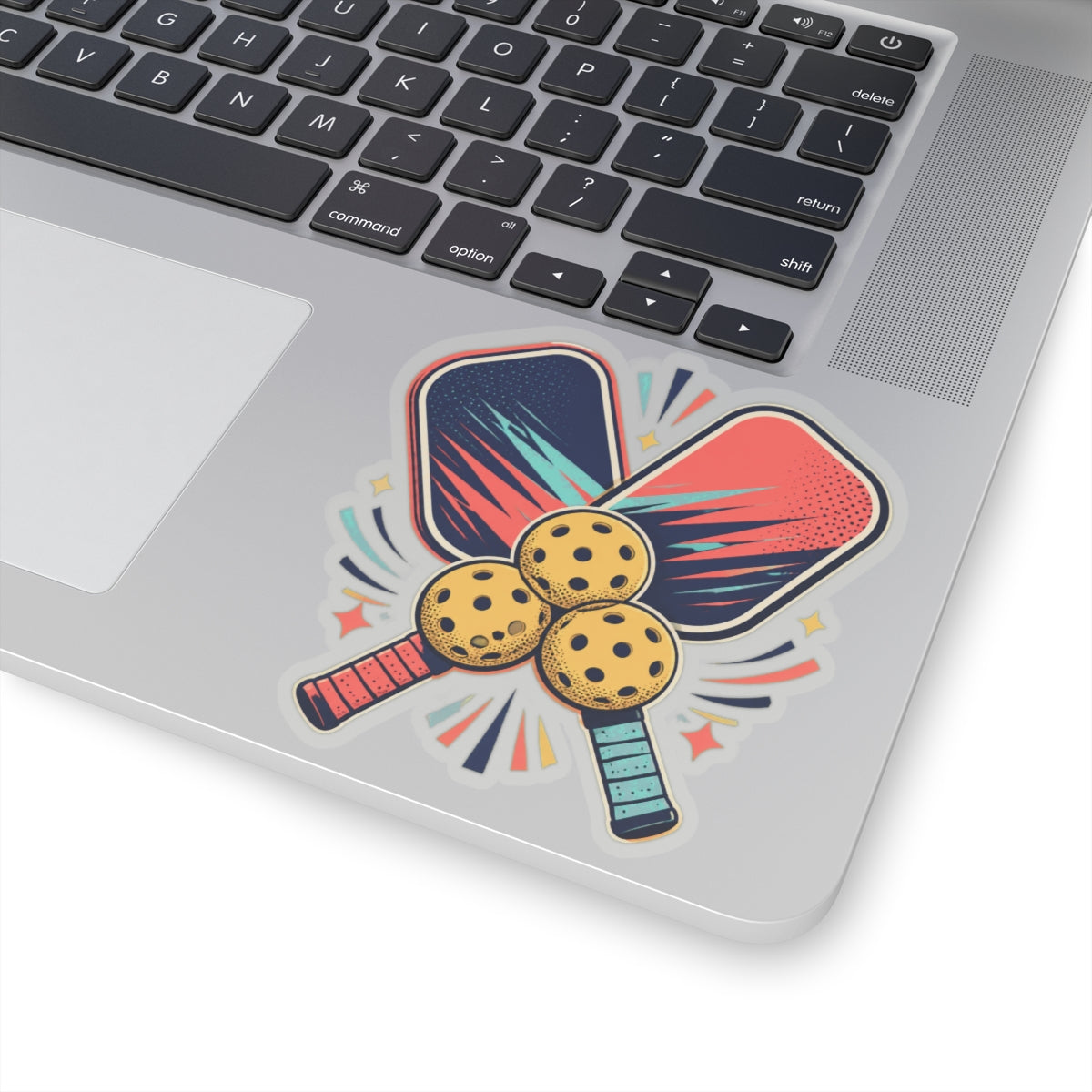 Retro Pickleball Paddles Recreational Sports Sticker