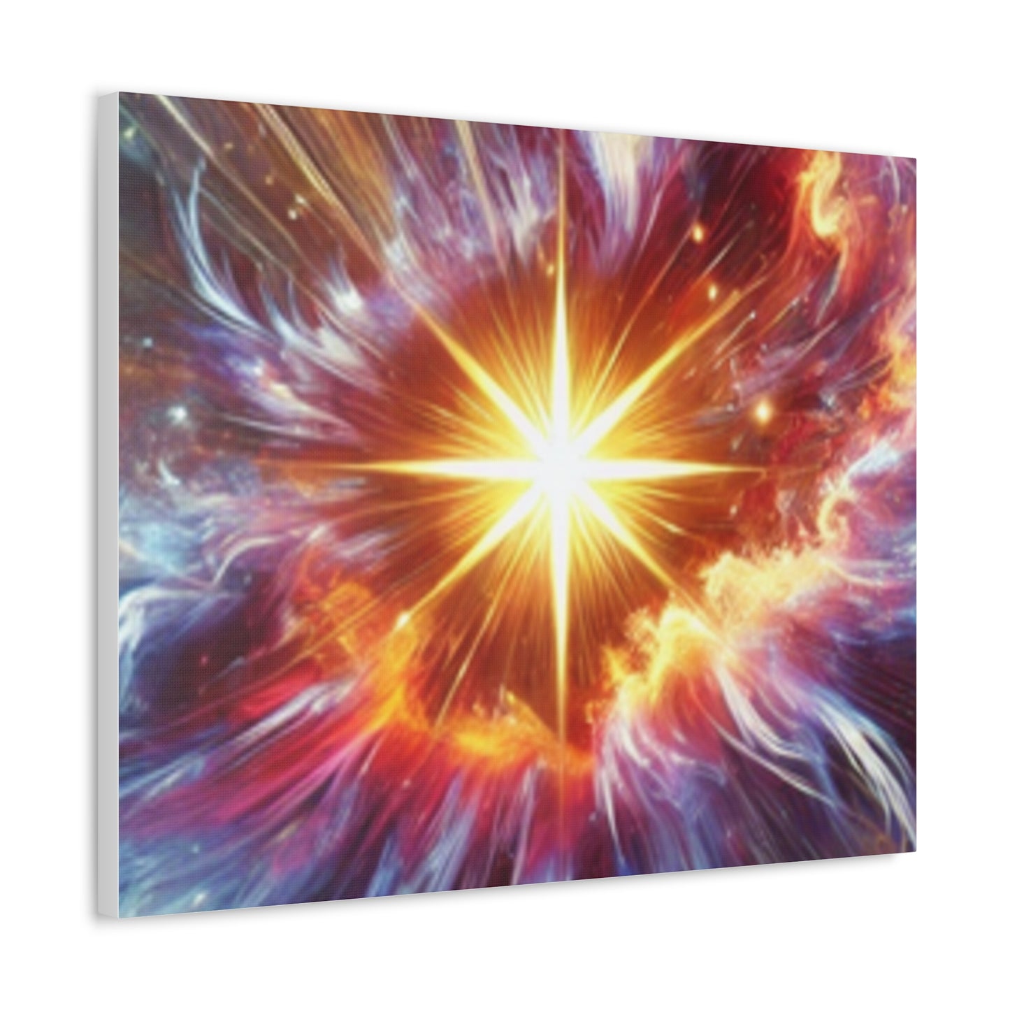 Cosmic Starburst Energy Abstract Space Canvas Wall Art Gift